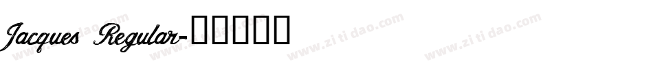 Jacques Regular字体转换